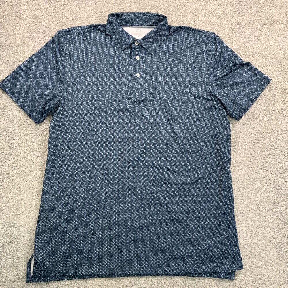 Southern Tide Shirt Mens XL Blue Polo Performance Stretch Golf Club Short Sleeve